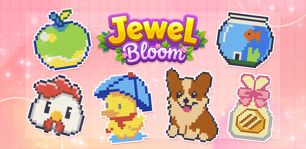 Jewel Bloom pixel art collection